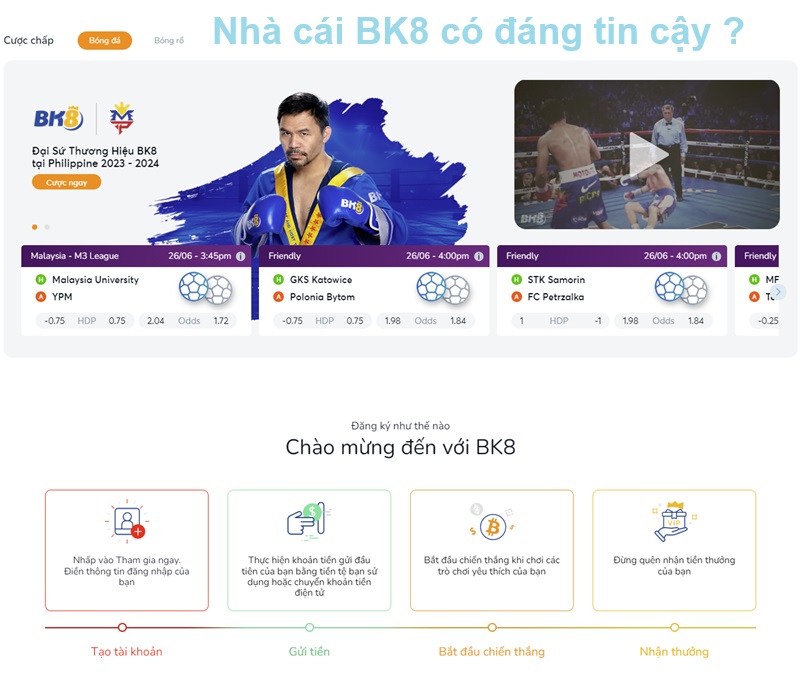 Nhà cái BK8 có đáng tin cậy để đăng ký không?