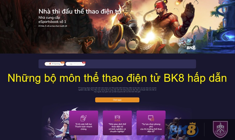 Những bộ môn thể thao điện tử BK8 hấp dẫn